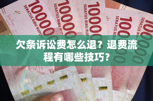 北京欠条诉讼费怎么退？退费流程有哪些技巧？