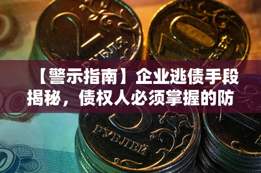 北京【警示指南】企业逃债手段揭秘，债权人必须掌握的防坑宝典